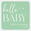 Search for plain green stickers Baby shower