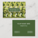 Search for vegetable business cards Green