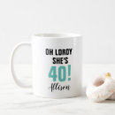 Search for funny 40th birthday mugs Forty