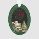 Search for plaid christmas tree decorations Green