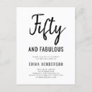 Search for fifty and fabulous 50th birthday invitations Simple