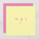 Search for pink and yellow wedding invitations Simple