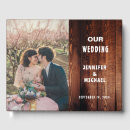 Search for wood wedding guest books Rustic