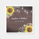 Search for sunflower wedding napkins Country