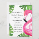 Search for hawaiian bridal shower invitations Flamingo