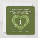 Search for 1st wedding anniversary invitations Green