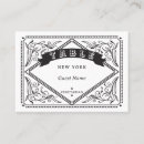 Search for meal choice wedding place cards Black and white