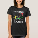 Search for electrician womens tshirts Electricity