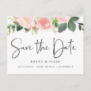 Search for pink flower save the dates White