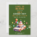 Search for pixel birthday invitations Cute