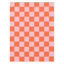 Search for pink and orange tablecloths Chequered