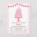 Search for cake 1st birthday invitations Girls