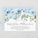 Search for winter flowers wedding invitations Blue