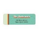Search for groovy return address labels Stripes