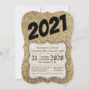 Search for bling new years eve invitations Gold