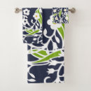Search for navy blue flowers bath towels Green