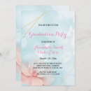 Search for pink and gold graduation invitations Geometric