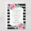 Search for black and white striped invitations Floral
