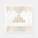 Search for 65th anniversary napkins Gold