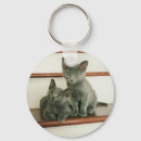 Search for cute kitty key rings Russian blue