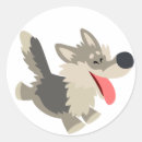 Search for cartoon wolf stickers Kawaii
