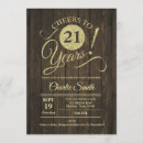Search for rustic 21st birthday invitations Wood