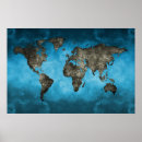 Search for blue world map posters Maps