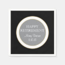 Search for happy retirement napkins Black