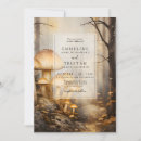 Search for enchanted wedding invitations Trees flowers misty forest