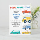 Search for vehicle birthday invitations Dump truck