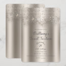 Search for champagne sweet 16 invitations Glitter