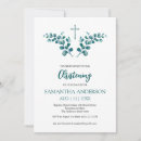 Search for rustic greenery christening invitations Cross