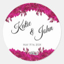 Search for fuchsia wedding stickers Floral