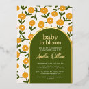 Search for gold foil baby shower invitations Baby in bloom