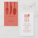 Search for food service business cards Cutlery