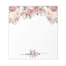 Search for flower monogram notepads Floral