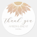 Search for sunflower thank you wedding stickers Simple