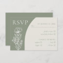 Search for boho rsvp cards Sage green
