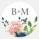 Search for chic monogram wedding stickers Bride and groom initials
