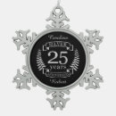 Search for 25th wedding anniversary christmas tree decorations Silver