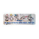 Search for yellow and grey return address labels For her