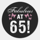 Search for 65 years stickers Funny