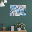 Search for christmas snow scene posters Watercolor