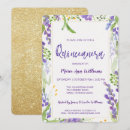 Search for lavender and gold quinceanera invitations Flowers