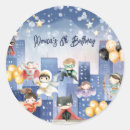 Search for birthday superhero stickers Cartoon