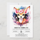 Search for fawn birthday invitations Whimsical
