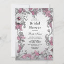 Search for pink white bridal shower invitations Stylish