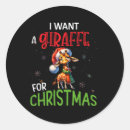 Search for funny giraffe stickers Santa