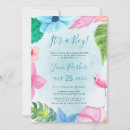 Search for tropical baby shower invitations Watercolor