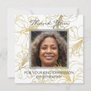 Search for floral sympathy thank you cards Gold